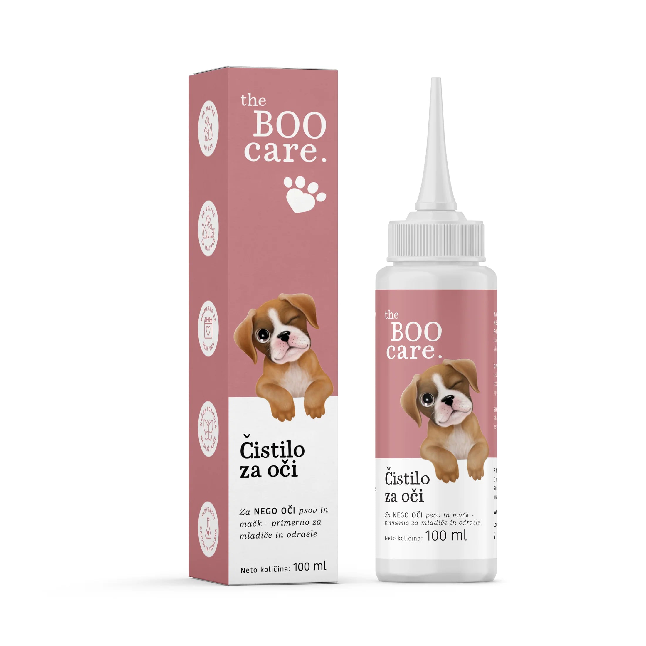 Private label eye cleaner for dogs and cats, developed for gentle daily eye hygiene and available under your own brand by Galex Lab.