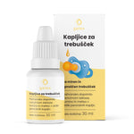 Private label baby digestive drops with lactase, caraway and lemon balm, formulated to support a calm and comfortable tummy and suitable from birth, available under your own brand by Galex Lab.