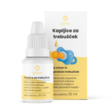 Private label baby digestive drops with lactase, caraway and lemon balm, formulated to support a calm and comfortable tummy and suitable from birth, available under your own brand by Galex Lab.